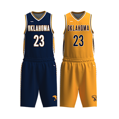 Custom Men's Reversible Basketball Jersey and Shorts Alternate View 1