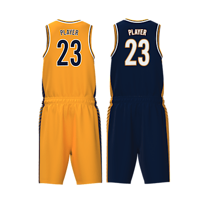 Custom Men's Reversible Basketball Jersey and Shorts Alternate View 2