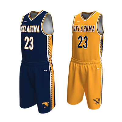 Custom Men's Reversible Basketball Jersey and Shorts Alternate View 3