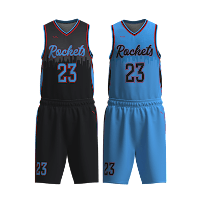 Custom Men's Reversible Basketball Jersey and Shorts Alternate View 1