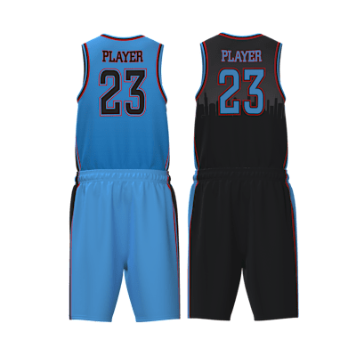 Custom Men's Reversible Basketball Jersey and Shorts Alternate View 2