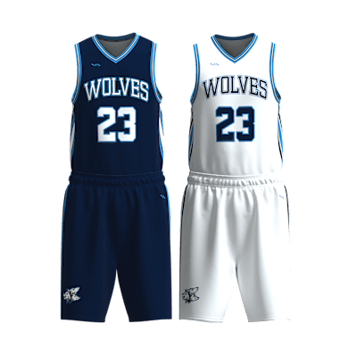 Custom Men's Reversible Basketball Jersey and Shorts Alternate View 1
