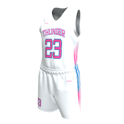 Custom Women's Single Ply Basketball Jersey and Shorts Alternate View 3