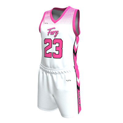 Custom Women's Single Ply Basketball Jersey and Shorts Alternate View 3