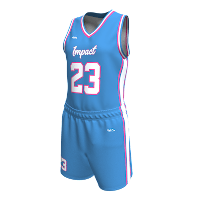 Custom Women's Single Ply Basketball Jersey and Shorts Alternate View 3