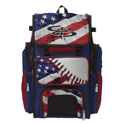 Red white and blue cheap boombah bag