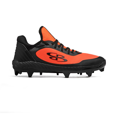 Orange and black cleats baseball best sale