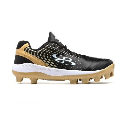 Gold and clearance black baseball cleats