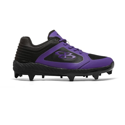 Purple and store black baseball cleats