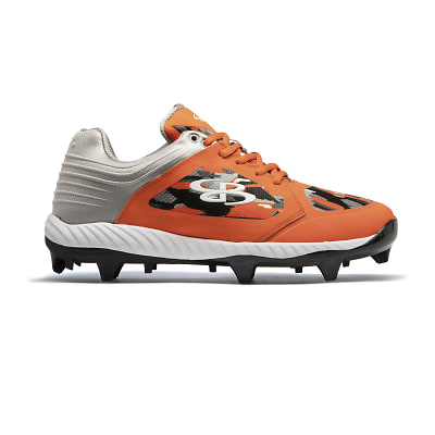 Orange and black baseball on sale cleats