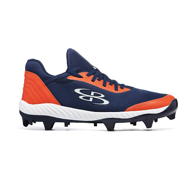 Orange and cheap navy baseball cleats