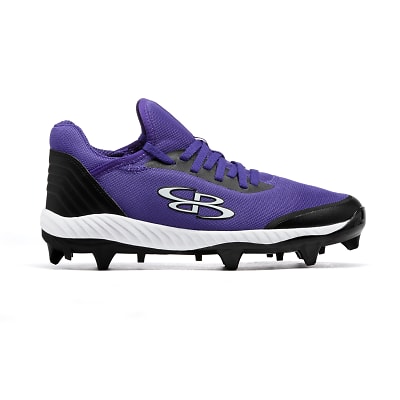 Purple and cheap white baseball cleats