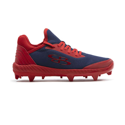 Boombah red white and sales blue cleats