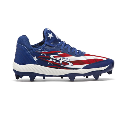 Red white blue softball sales cleats