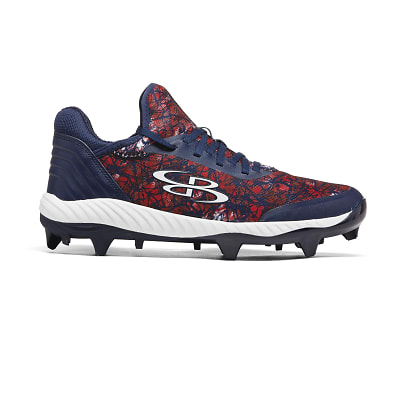 Red and blue clearance youth baseball cleats