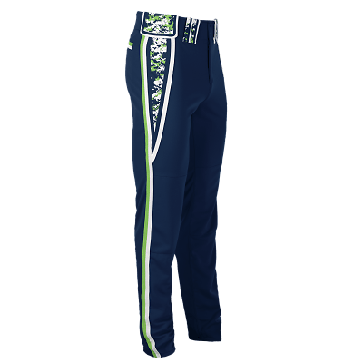 Navy blue and lime green outlet pants