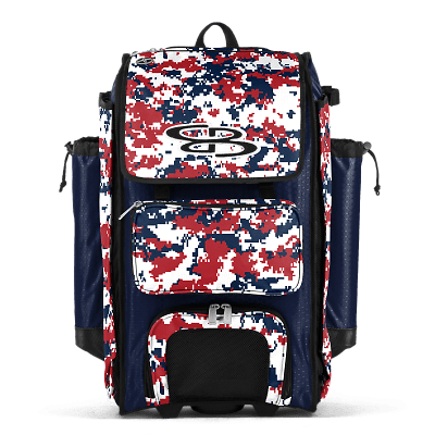 Boombah 2024 Superpack Digital Black/ Royal Blue Camo Baseball/Softball Bat Bag