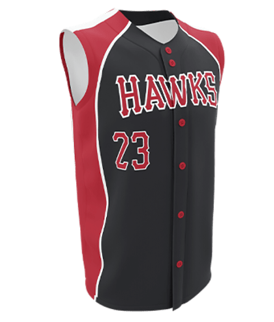 Custom Sleeveless Baseball Jersey  Full Button Sleeveless Jerseys