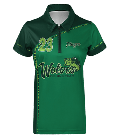 Short Sleeve Polo Zip Fishing Jersey