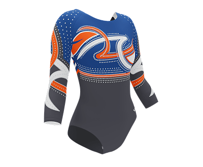 3/4 Sleeve Rhinestone Competition Leotard