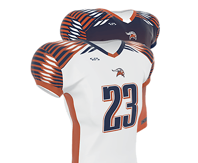 Mustangs Football custom jerseys created at B&R Sports in Shelby Township,  MT! 