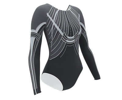 Long Sleeve Rhinestone Competition Leotard