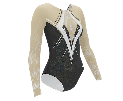 Long Sleeve Sparkle Rhinestone Competition Leotard
