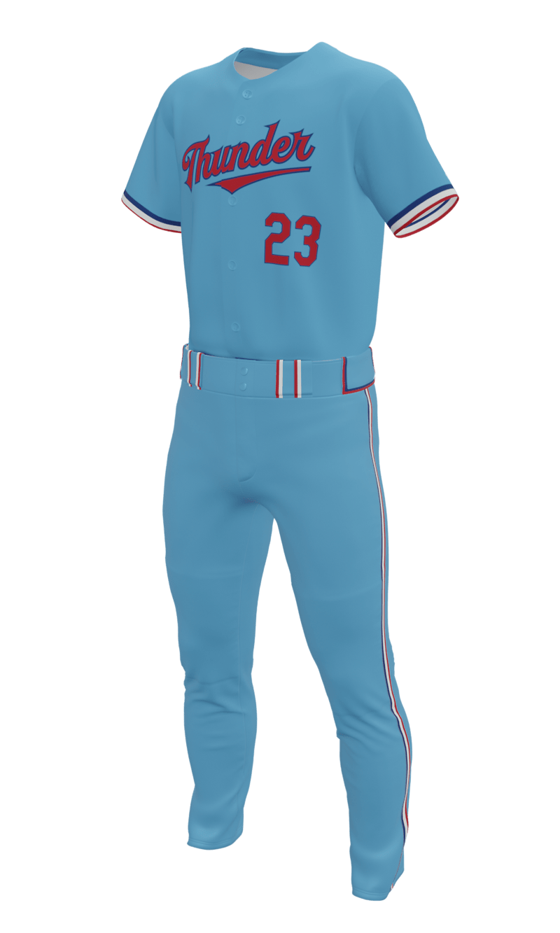 Left Columbia Thunder Full Button Short Sleeve Jersey & Pant