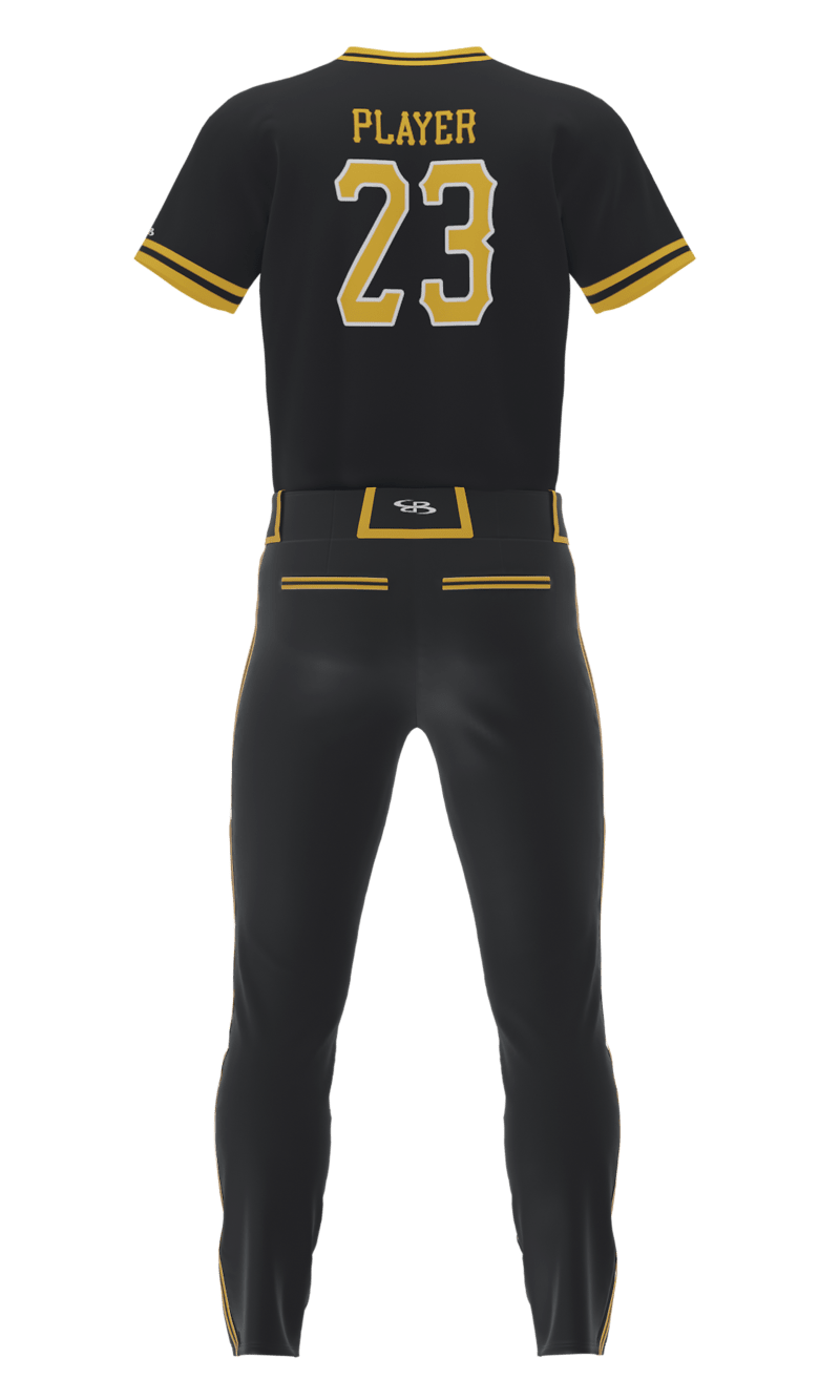 Back Black Raiders V-Neck Short Sleeve Jersey & Pant
