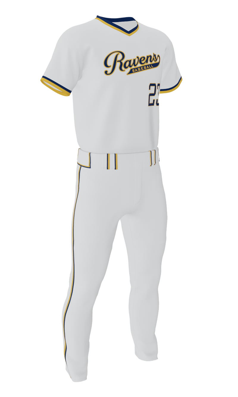 White Ravens V-Neck Short Sleeve Jersey & Pant