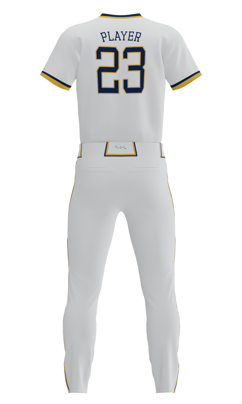 Back White Ravens V-Neck Short Sleeve Jersey & Pant