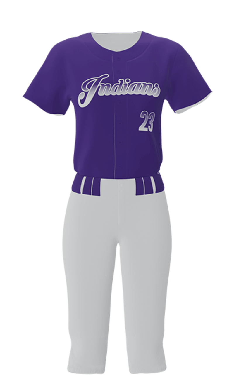 Front Red Foxes Full Button Short Sleeve Jersey & Pant