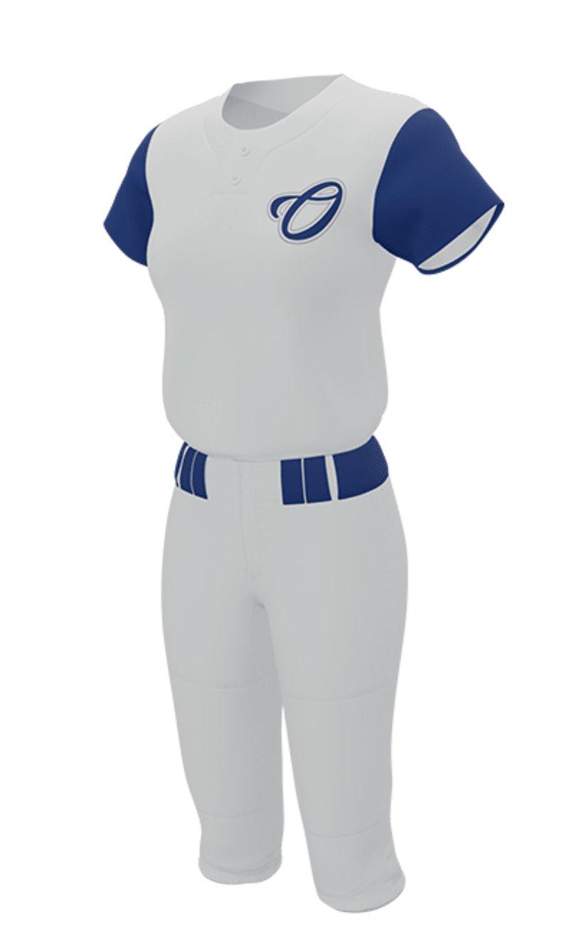 Left White O 2 Button Short Sleeve Jersey & Pant