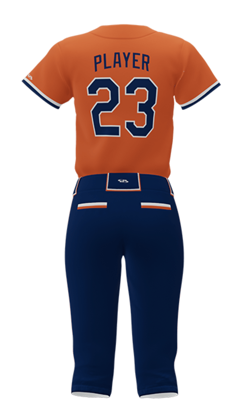 Back Orange Lions 2 Button Short Sleeve Jersey & Pant