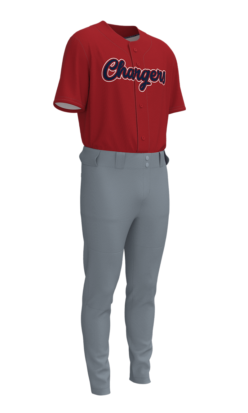 Navy Foxes Full Button Short Sleeve Jersey & Pant