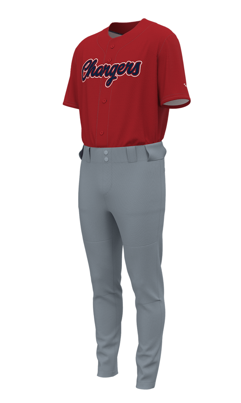 Left Navy Foxes Full Button Short Sleeve Jersey & Pant