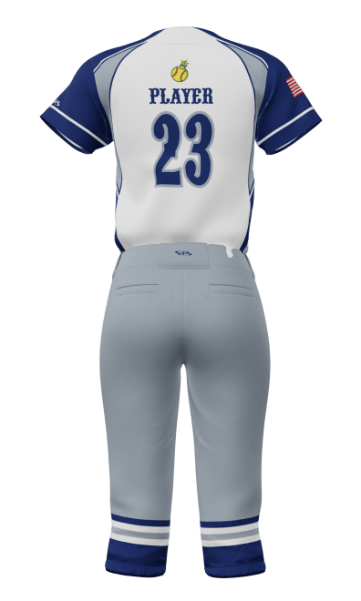 Back White Bombers 2 Button Short Sleeve Jersey & Knicker