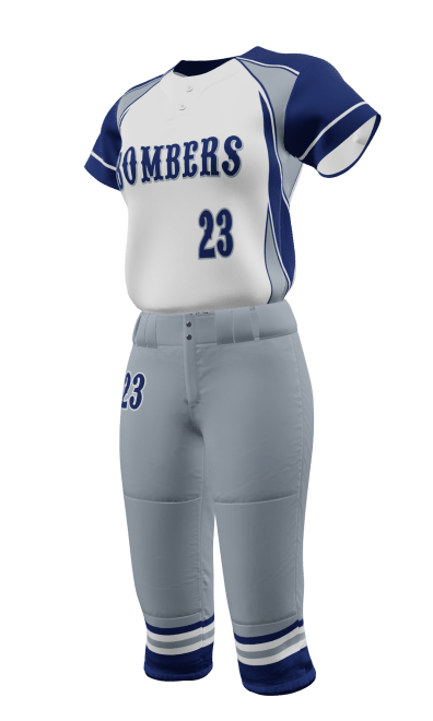 Left White Bombers 2 Button Short Sleeve Jersey & Knicker