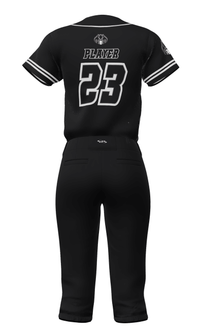 Back Black Cobras 2 Button Short Sleeve Jersey & Knicker