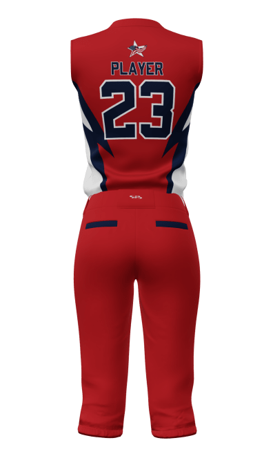 Back Red Raiders Semi-Fitted Sleeveless V-Neck Jersey & Knicker