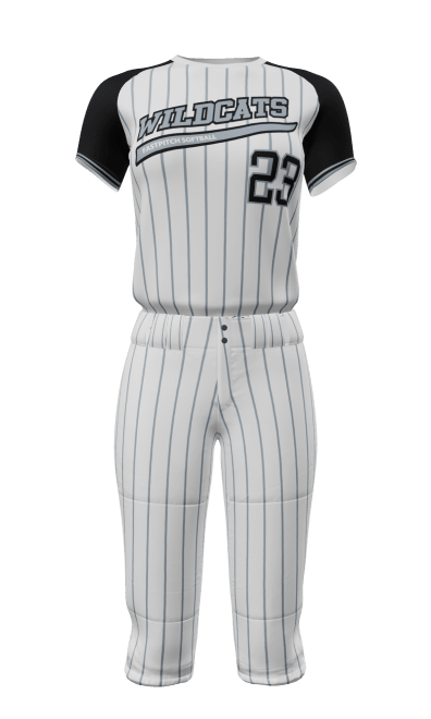 Front White Wildcats Semi-Fitted Crew Neck Jersey & Knicker
