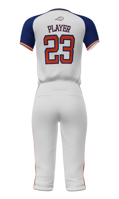 Back White Chargers Semi-Fitted Crew Neck Jersey & Knicker