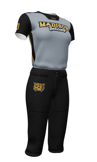 Gray Bobcats Semi-Fitted Crew Neck Jersey & Knicker