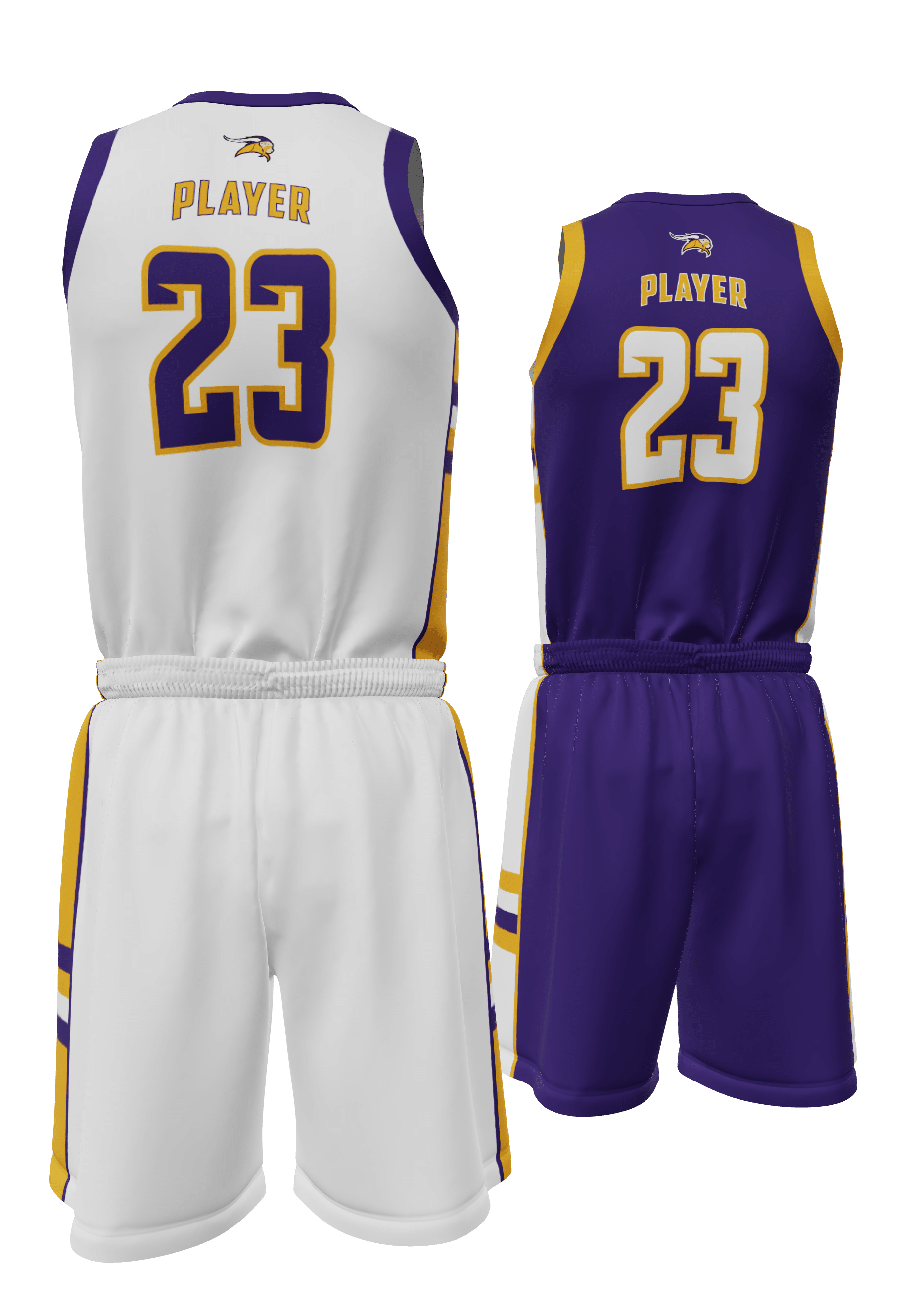 Reversible Raiders Jersey and Reversible Shorts Back View