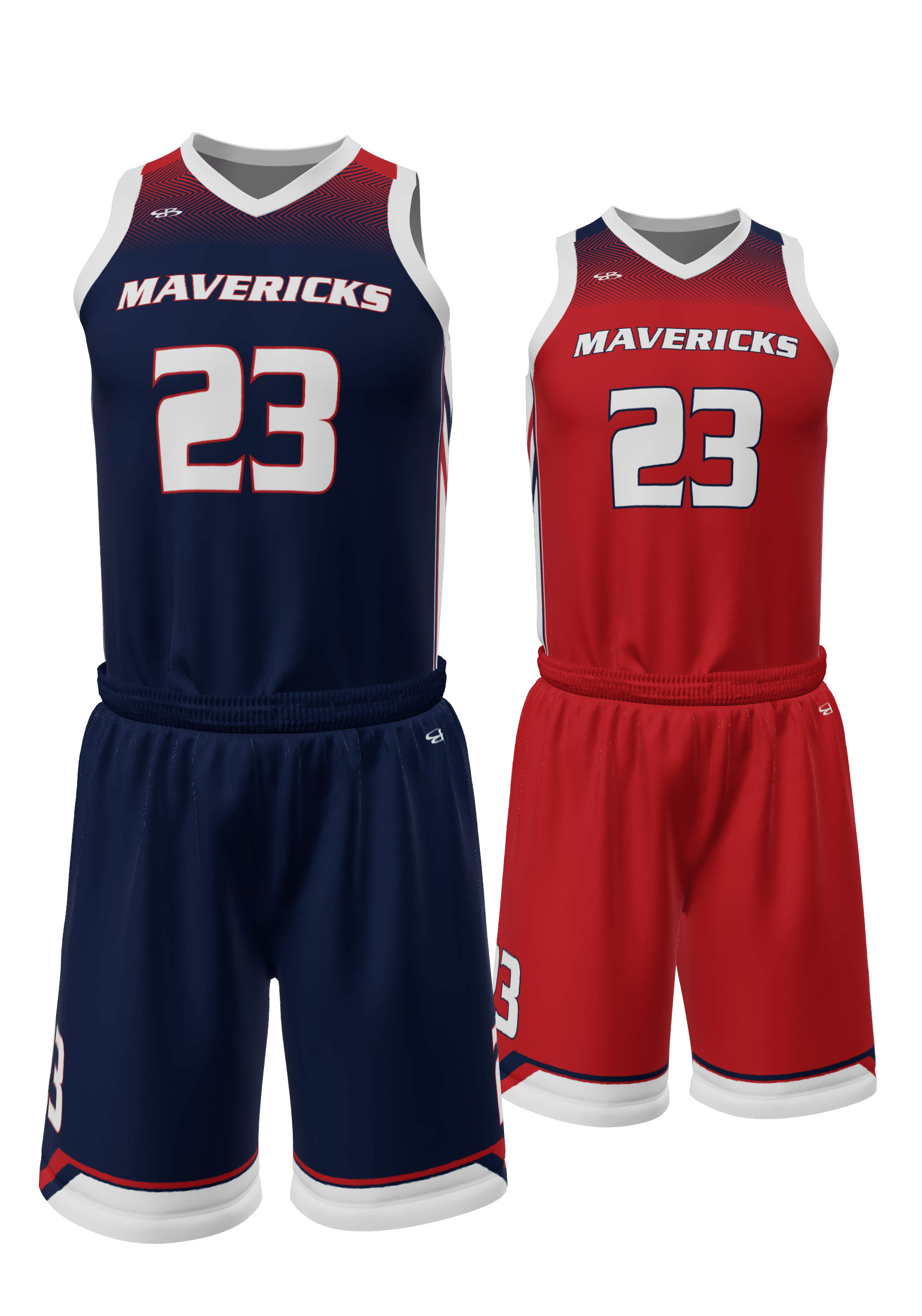 Reversible Mavericks Jersey and Reversible Shorts Front View
