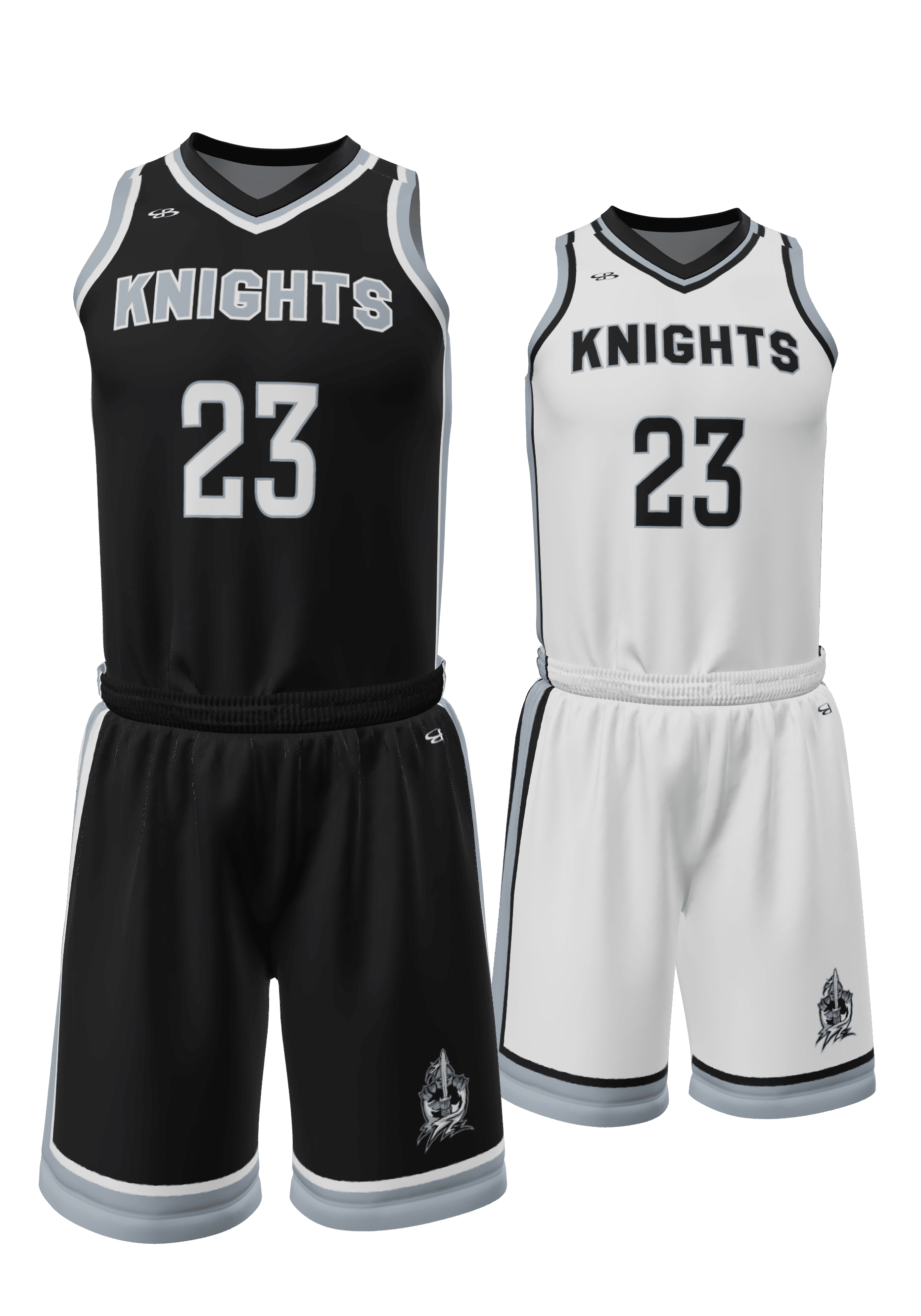 Reversible Knights Jersey and Reversible Shorts Front