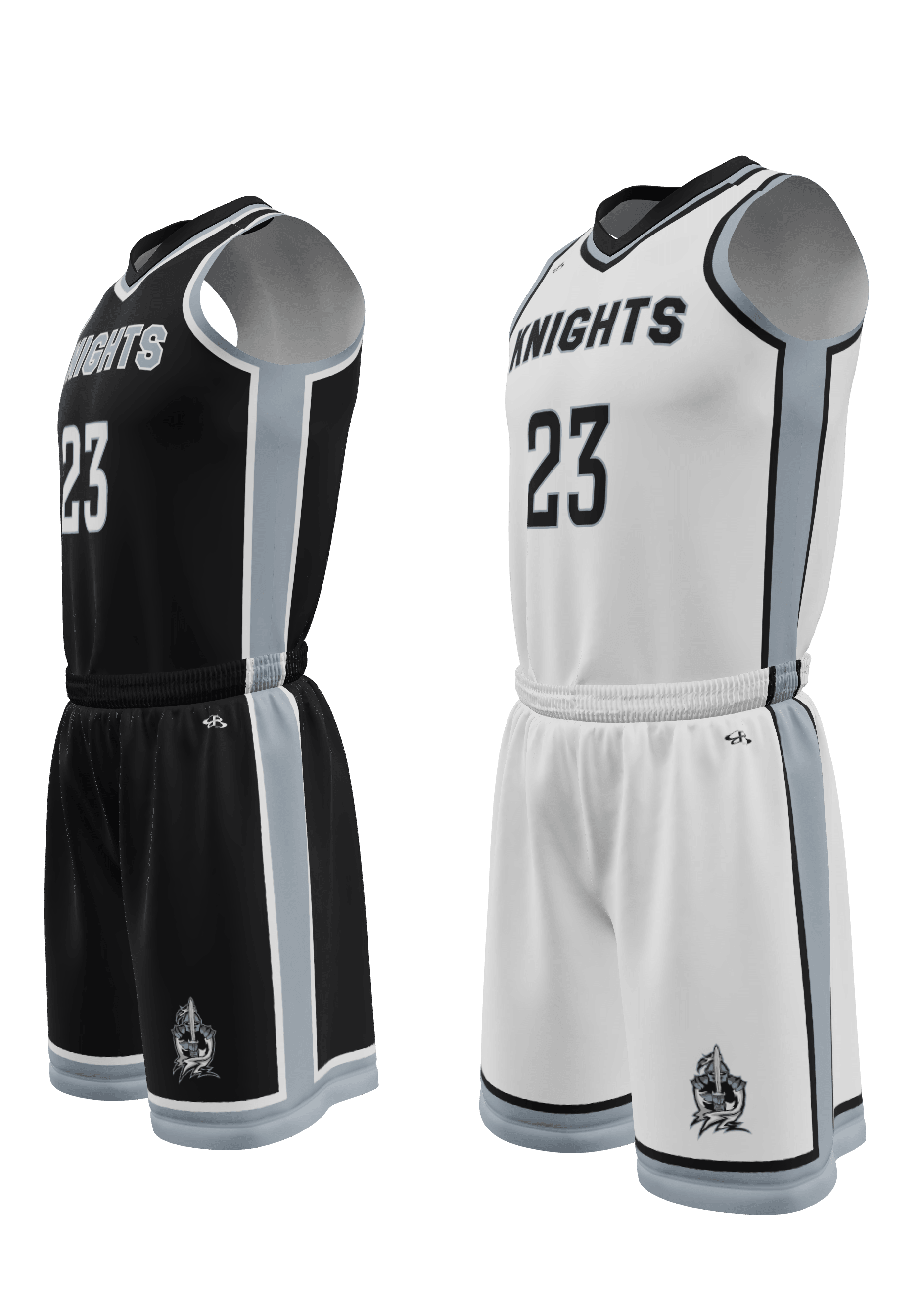 Reversible Knights Jersey and Reversible Shorts 3/4 View Left