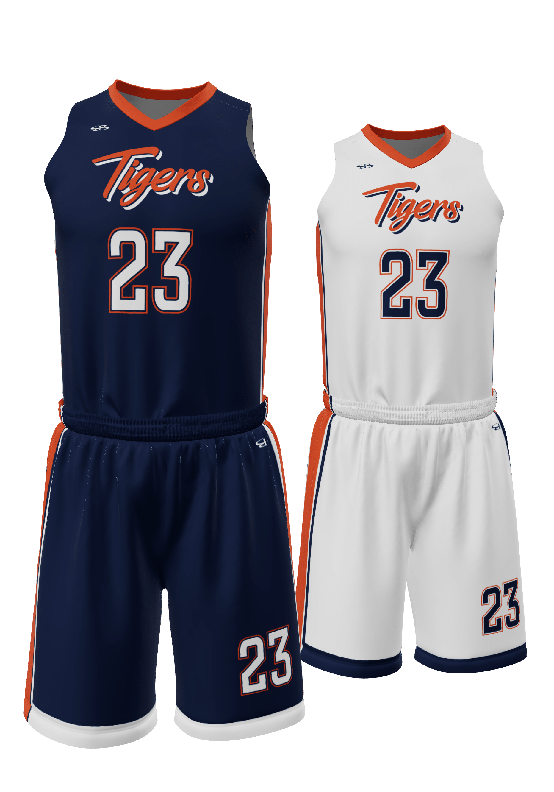 Reversible Tigers Jersey and Reversible Shorts Front View
