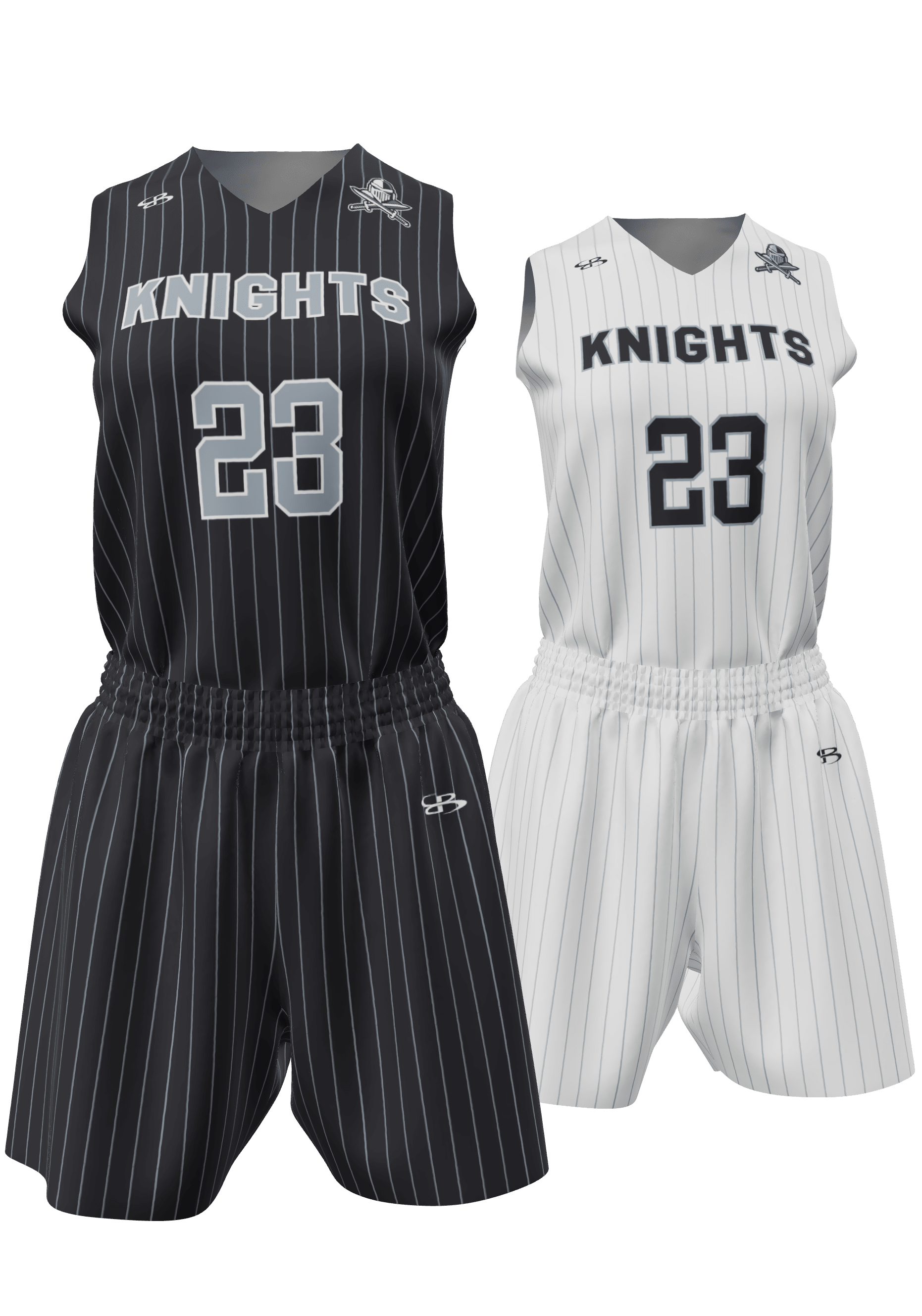 Reversible Knights Jersey and Reversible Shorts Front View