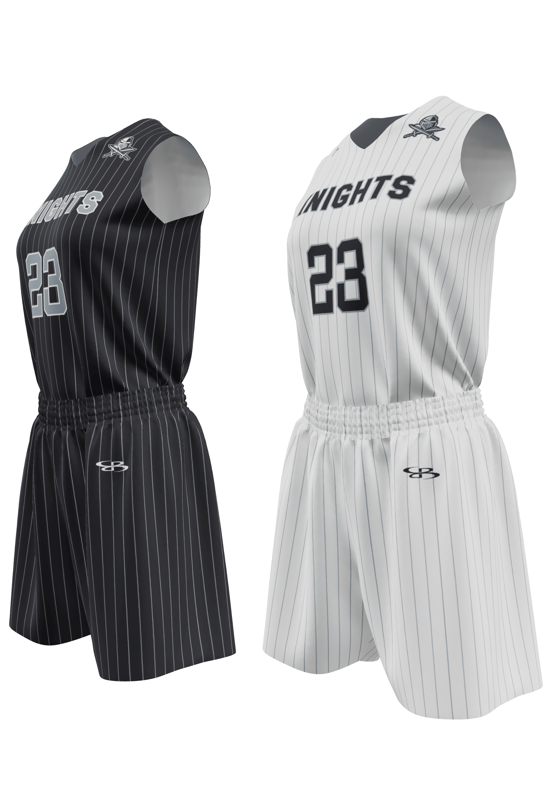 Reversible Knights Jersey and Reversible Shorts 3/4 View Left